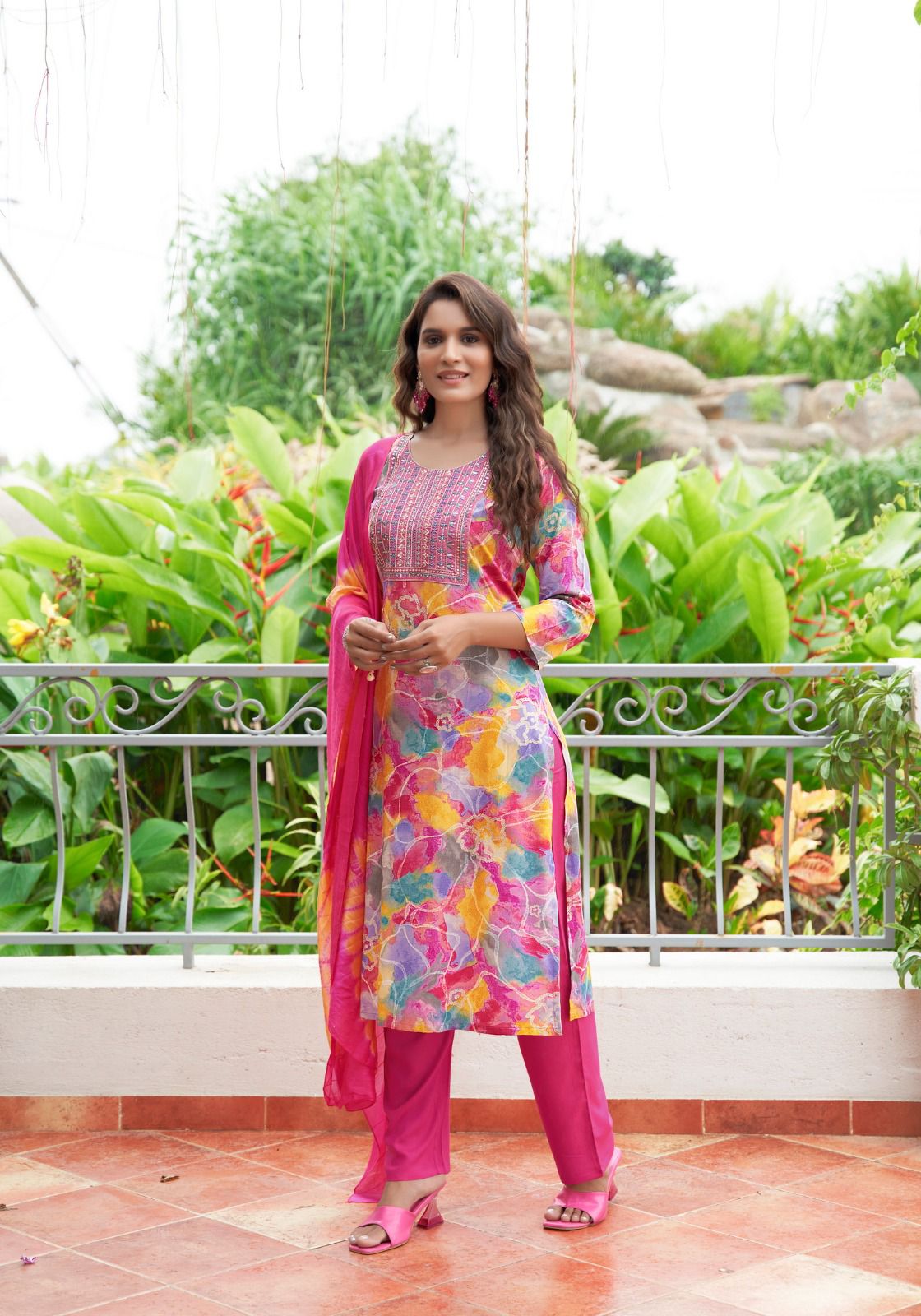 Sabri Vol 2 By Mystic 9 Rayon Printed Embroidery Kurti With Bottom Dupatta Wholesale Price In Surat